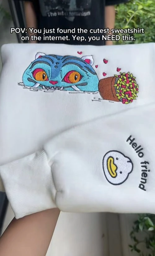 엄마가 자수 넣어준(?) 더피 티셔츠