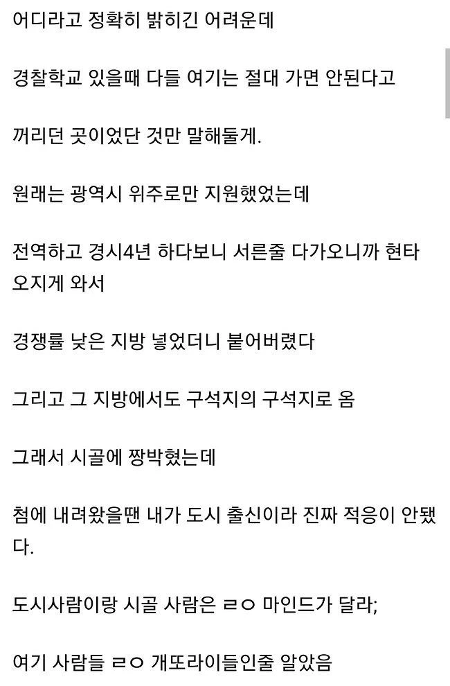 깡촌 촌동네 경찰이 ㄹㅇ 힘든 이유.jpg